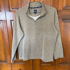 GAP Men's Brown Quarter-Zip Sweater